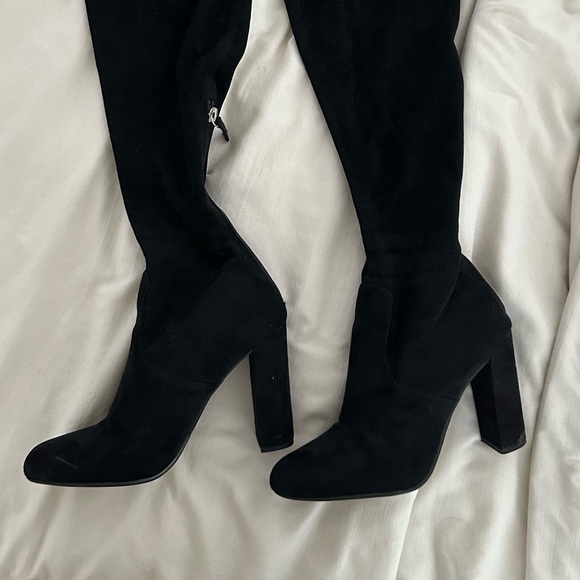 STEVE MADDEN EMOTIONS THIGH HIGH HEELED BOOTS - Picture 4 of 8